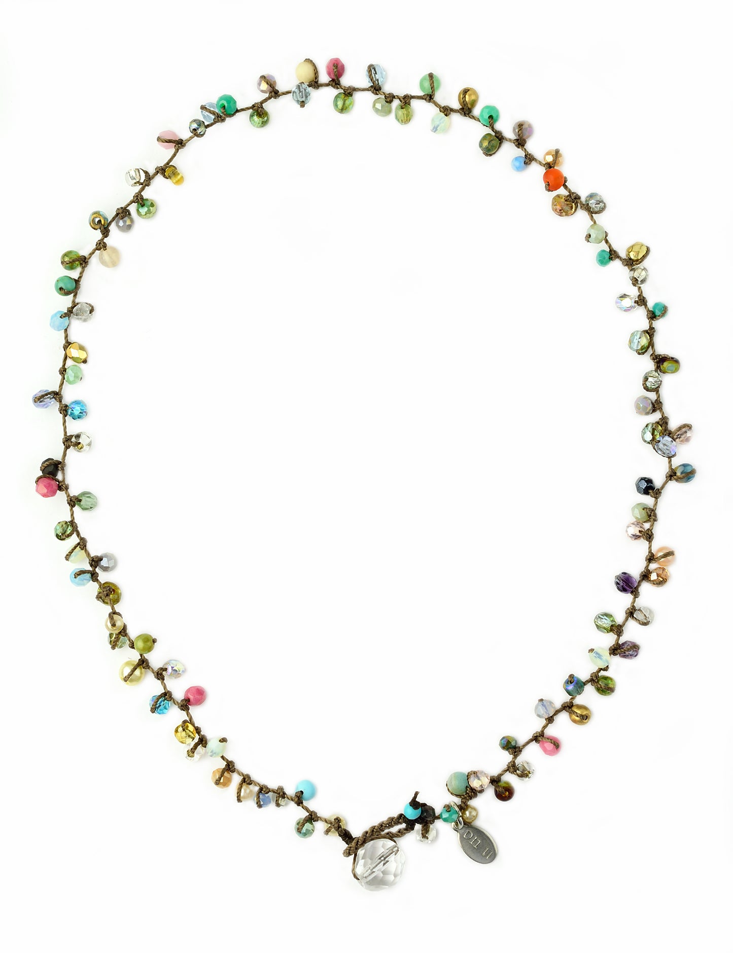 Lola Love Necklace -Spring Mist Version - hand-knotted necklace created with semi-precious beads by Donna Silvestri, On U Jewelry, Richmond, VA