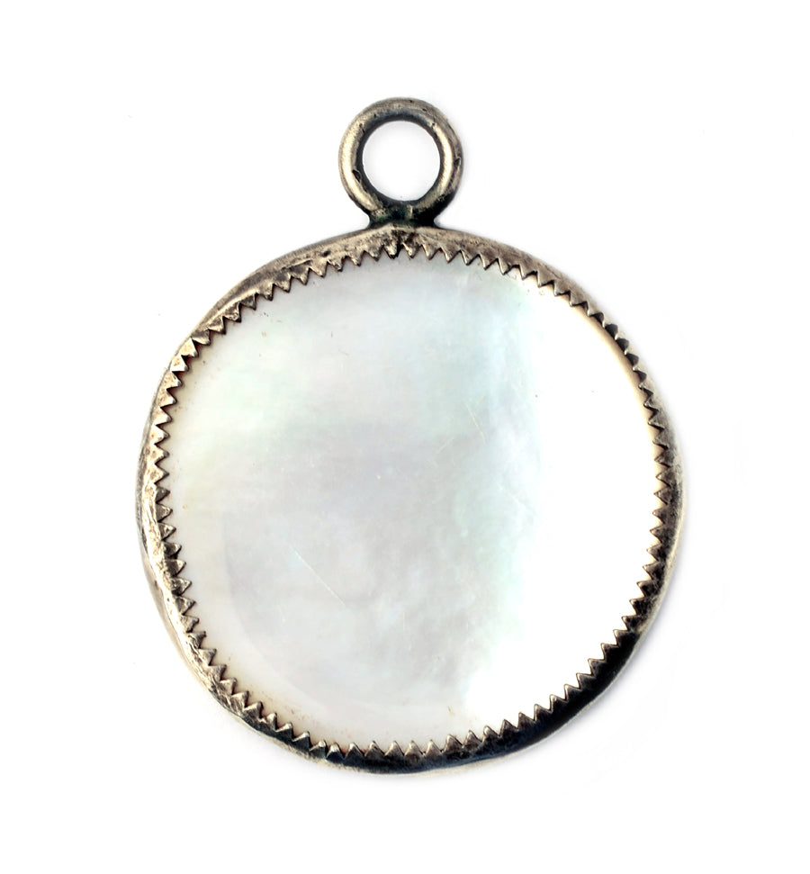 On U Jewelry - Antique Mother of Pearl Bezel-Set Button necklace designed by Donna Silvestri, On U Jewelry, Richmond, VA