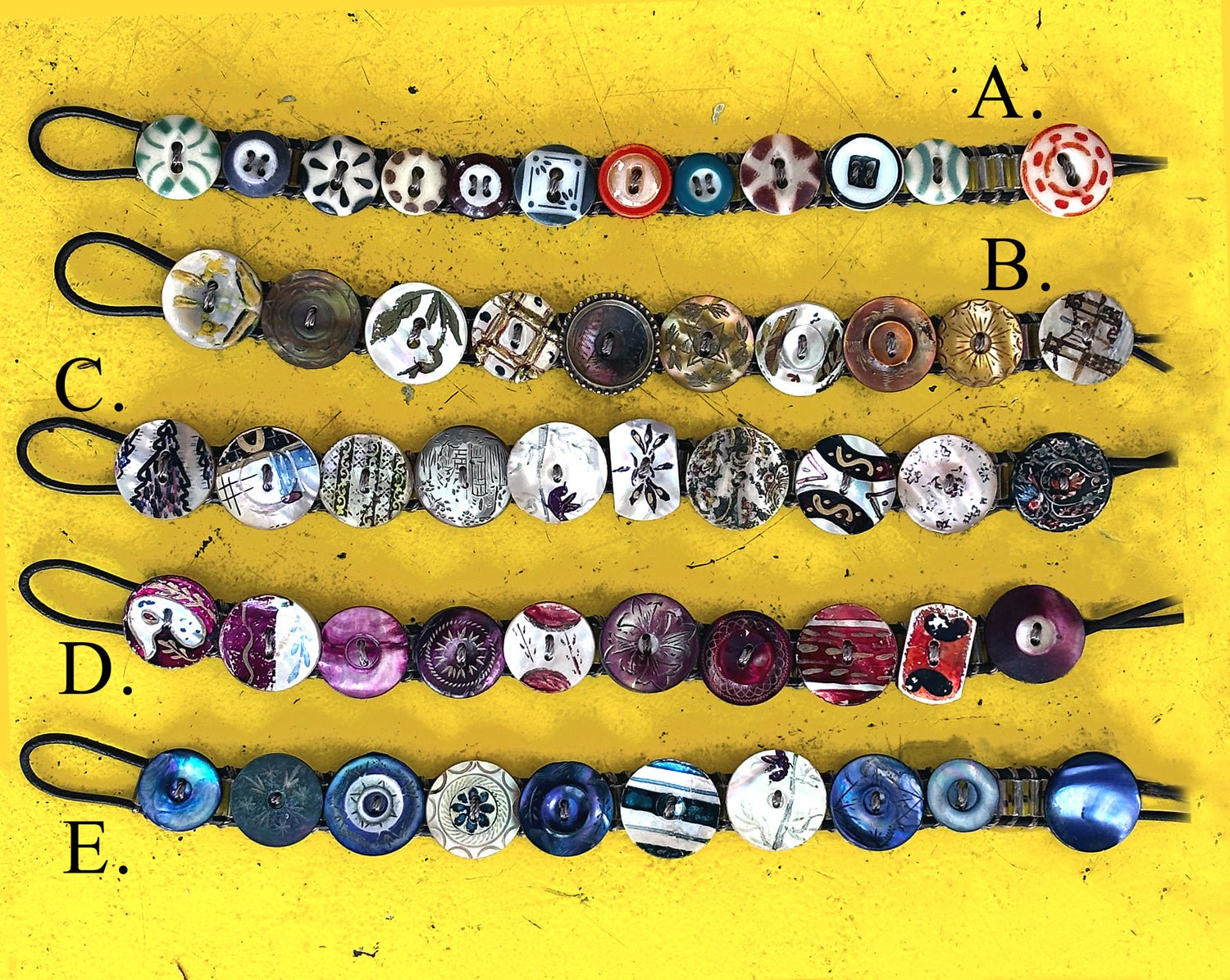 Antique Button Bracelets by On U Jewelry