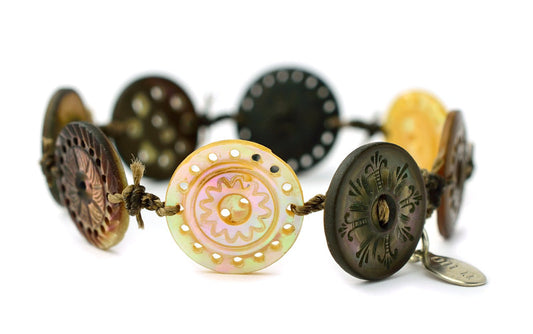 Antique Button Bracelets - Pierced - On U Jewelry