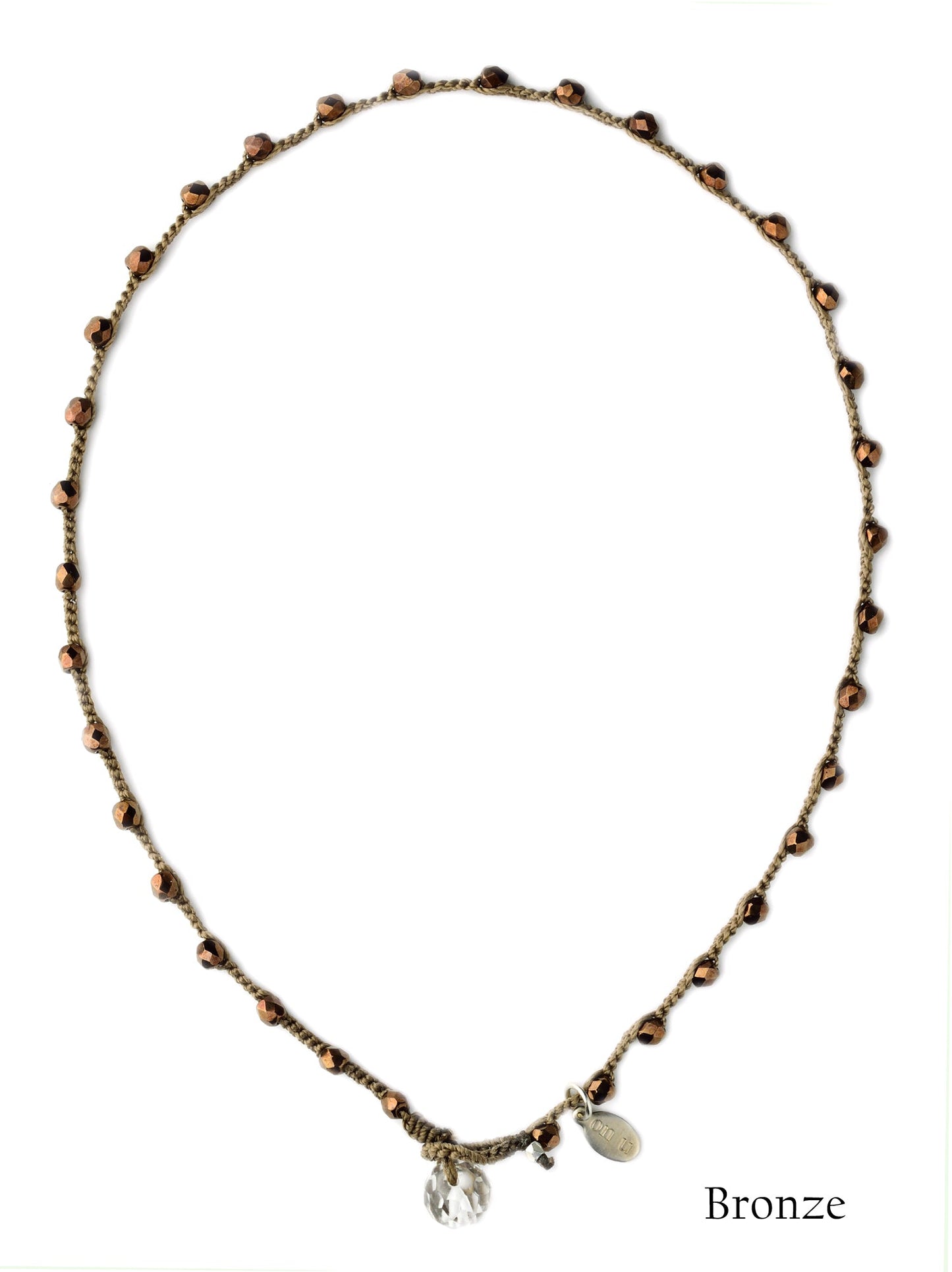 onujewelry.com - Small Bead Dot Necklace in Bronze. Designed, and created, by Donna Silvestri, On U Jewelry, Richmond, VA