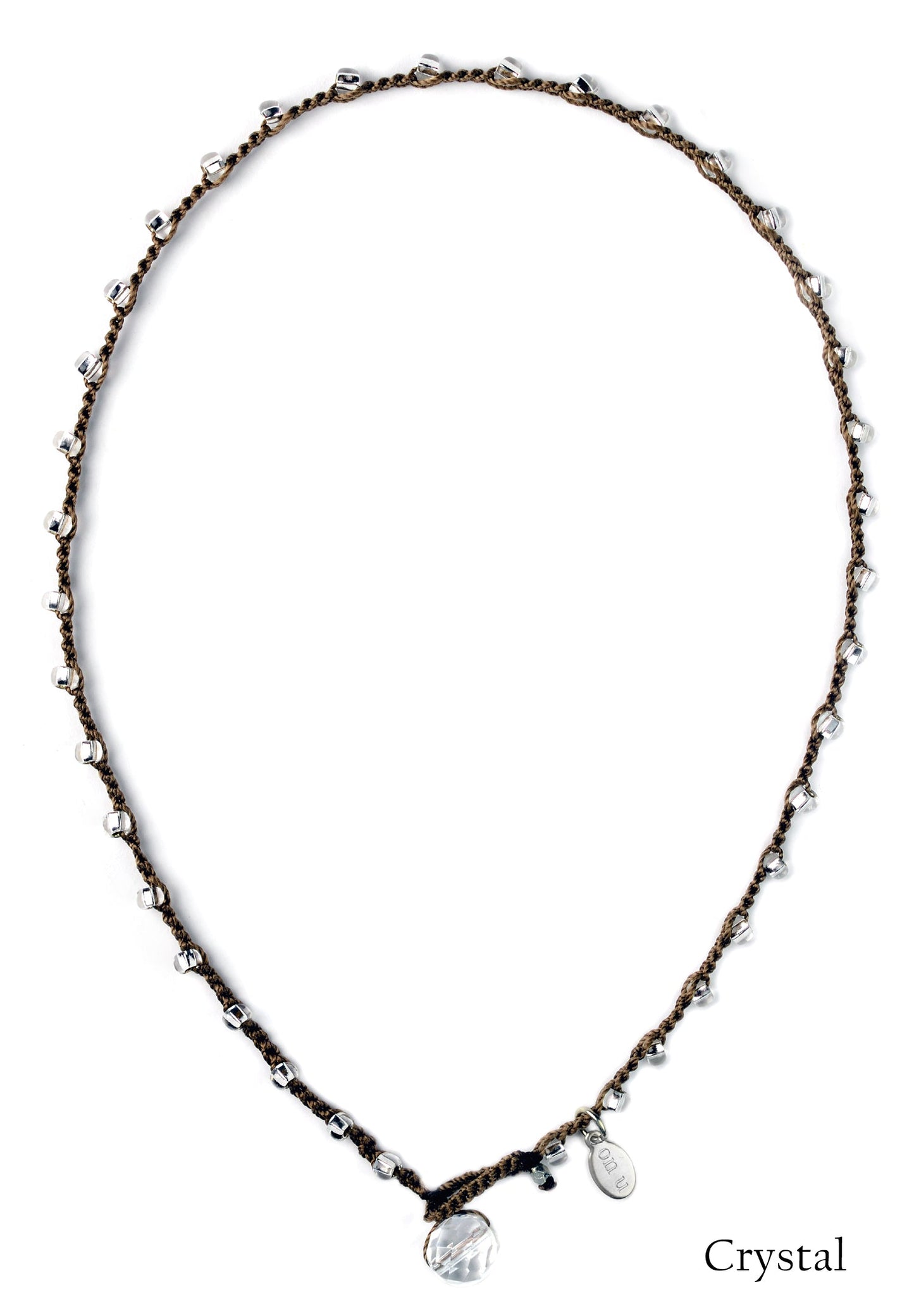onujewelry.com - Small Bead Dot Necklace in Crystal. Designed, and created, by Donna Silvestri, On U Jewelry, Richmond, VA