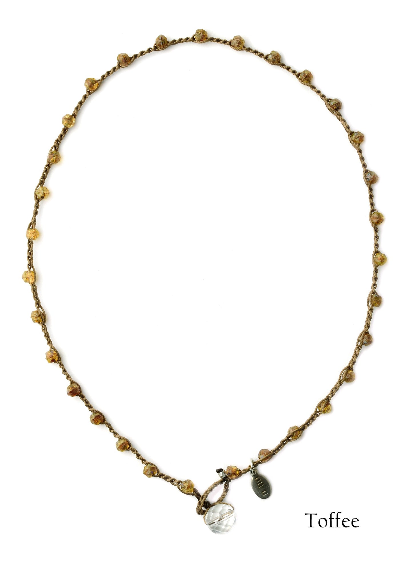 onujewelry.com - Small Bead Dot Necklace in Toffee. Designed, and created, by Donna Silvestri, On U Jewelry, Richmond, VA