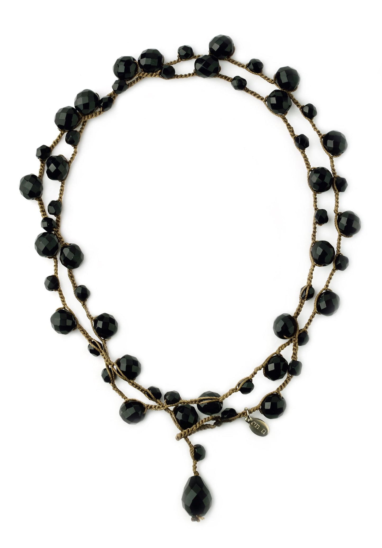 onujewelry.com - Michelle Necklace in Black. Created by Donna Silvestri, On U Jewelry, Richmond, VA