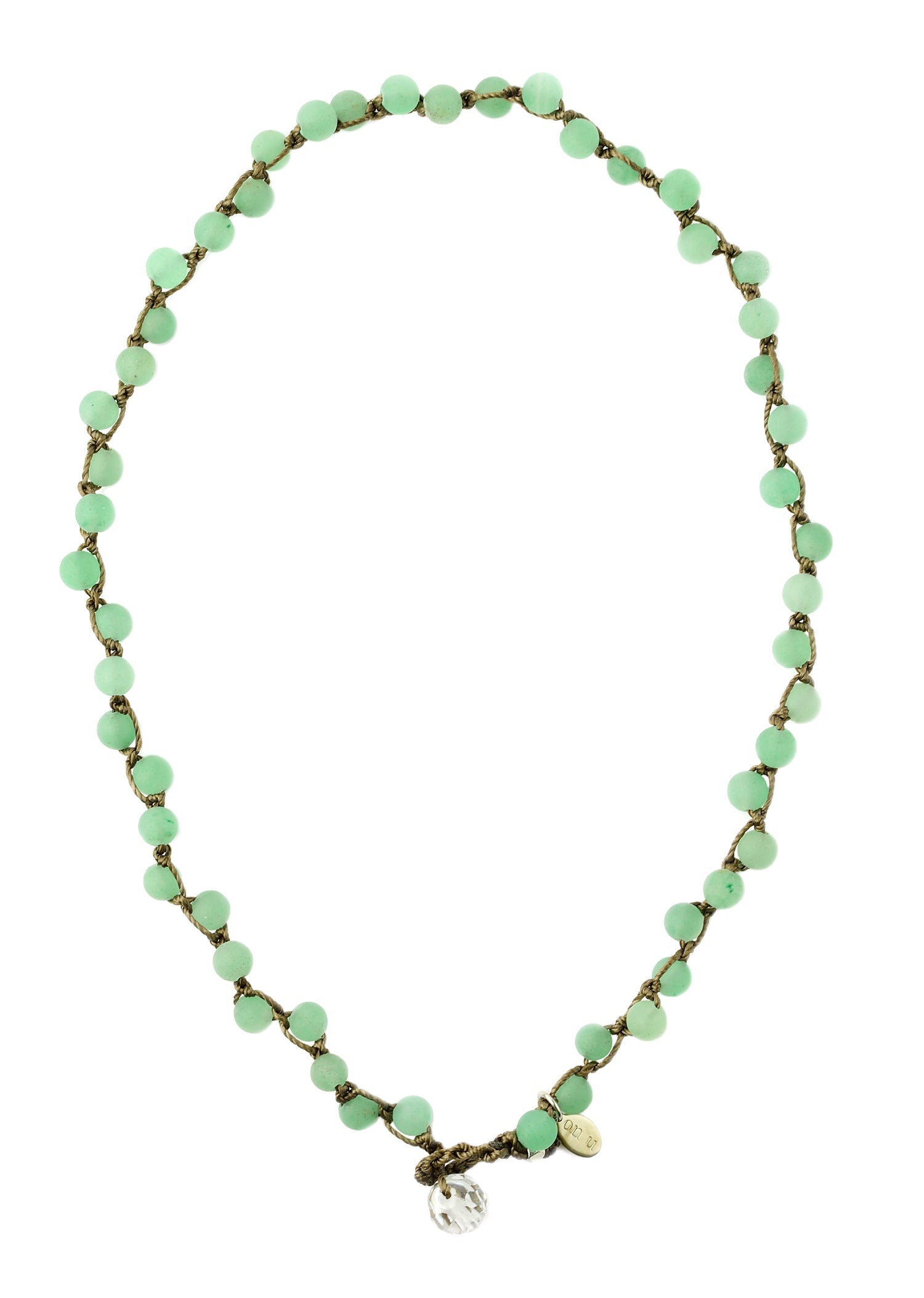 Hand-knotted semi-precious Aventurine necklace handmade by Donna Silvestri, On U Jewelry, Richmond, VA