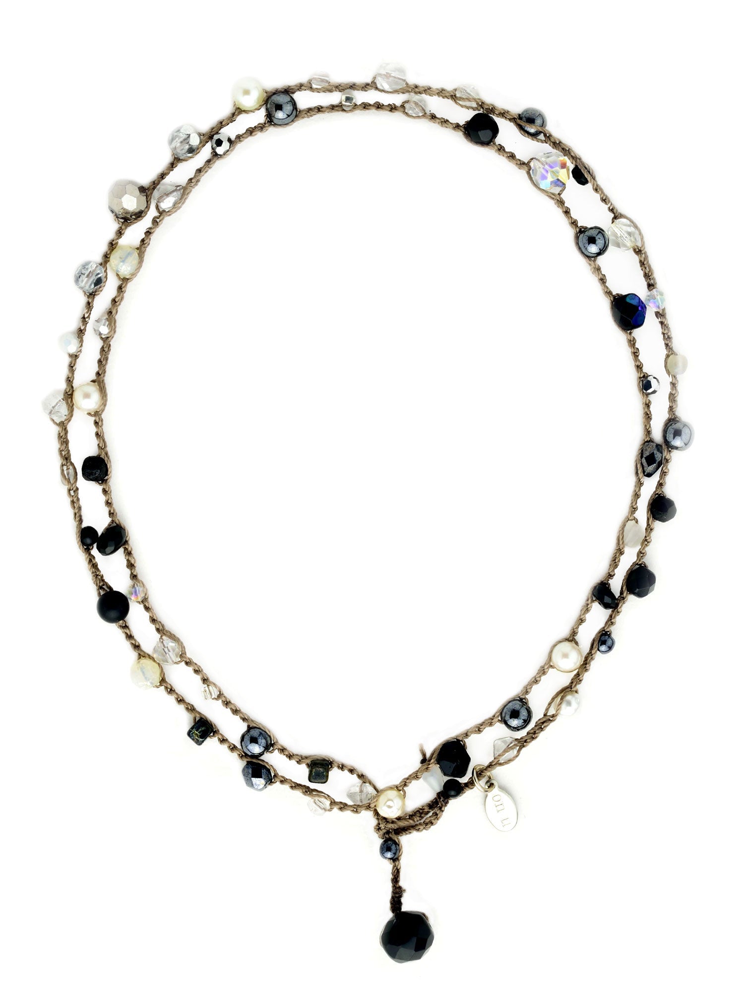 24/7 Necklace - B & W - On U Jewelry