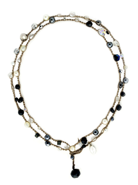 24/7 Necklace - B & W - On U Jewelry