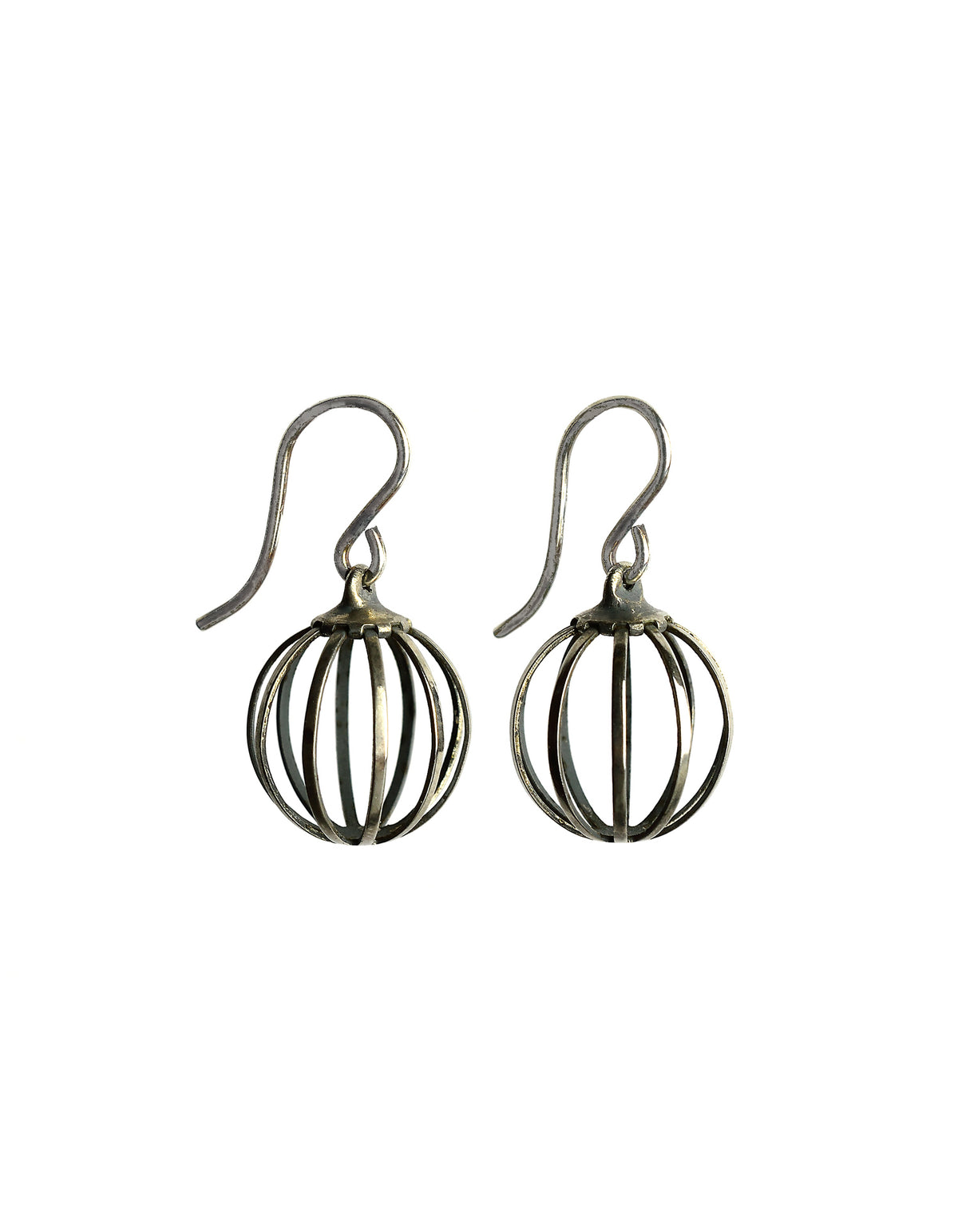 Bird Cage earrings handcrafted by Donna Silvestri, On U Jewelry, Richmond, VA