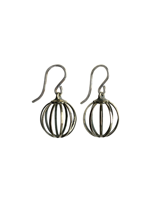 Bird Cage earrings handcrafted by Donna Silvestri, On U Jewelry, Richmond, VA
