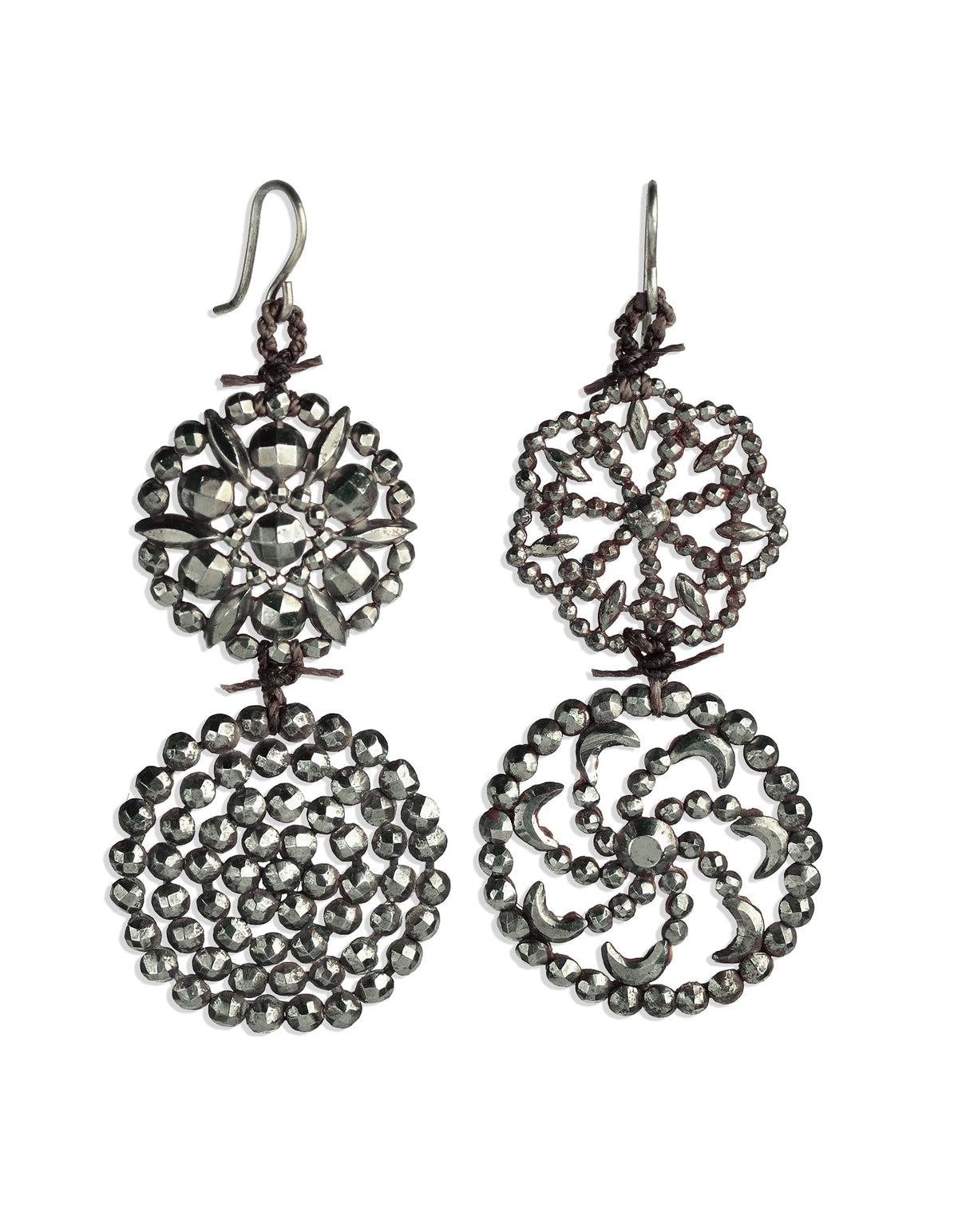 Antique Cut Steel Button Earrings - On U Jewelry