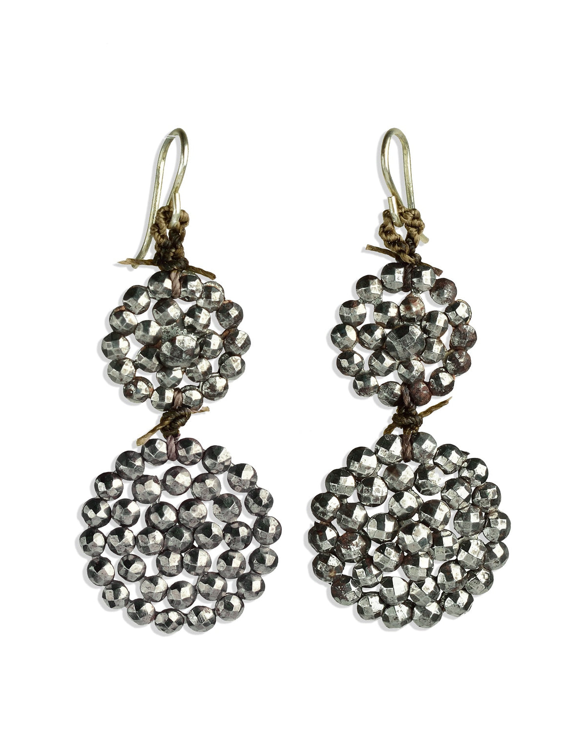 Antique Cut Steel Button Earrings - On U Jewelry
