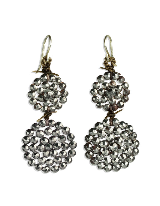 Antique Cut Steel Button Earrings - On U Jewelry