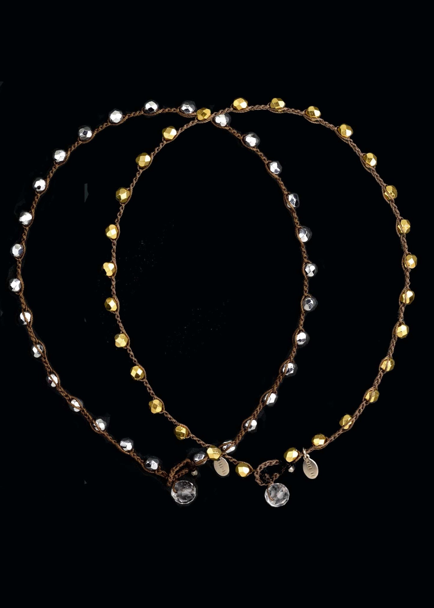 Dot Necklace - Large Bead - Silver & Gold - On U Jewelry