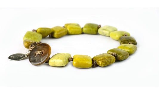 Square Knots - Olive Jade - On U Jewelry