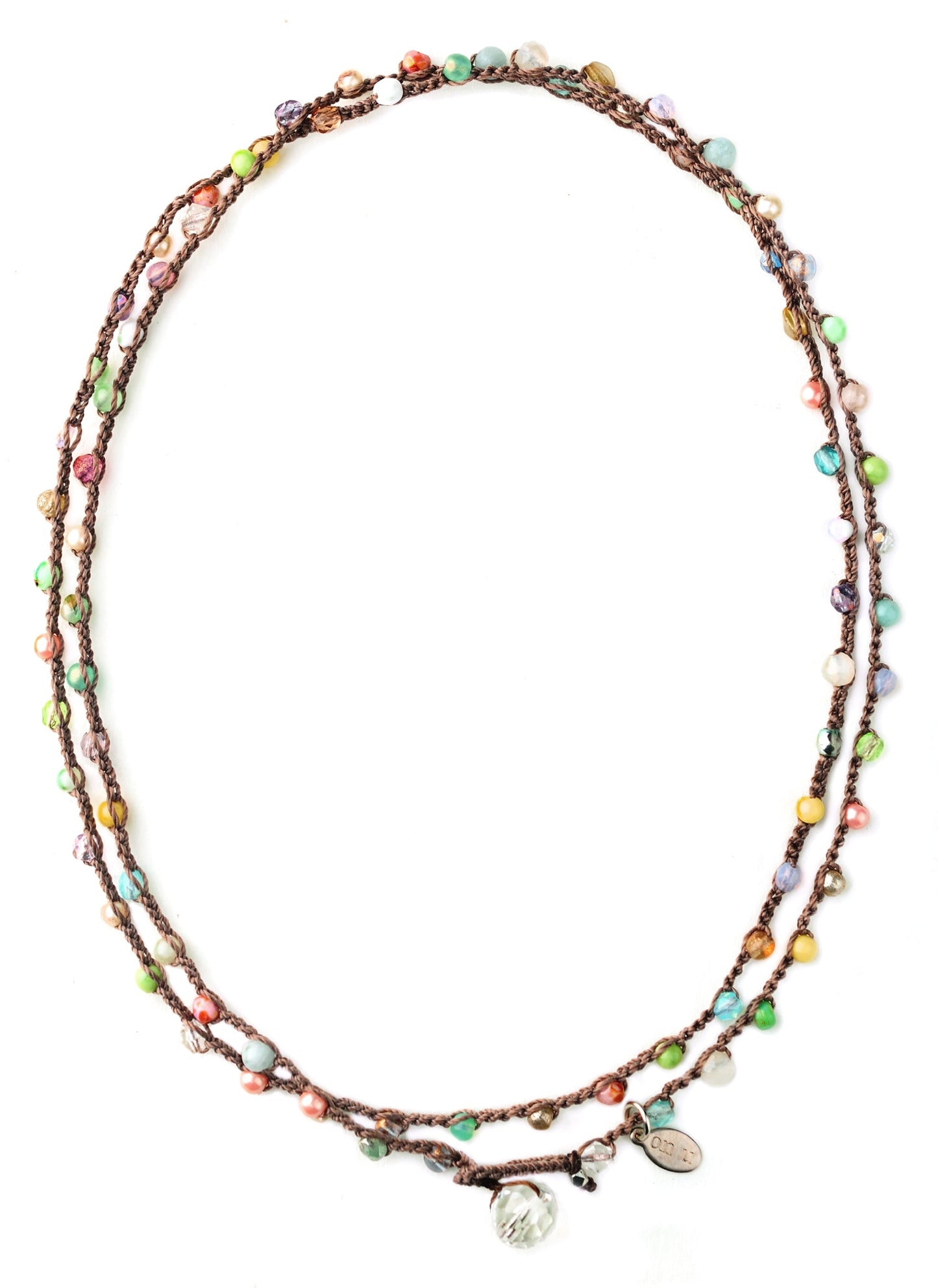 onujewelry.com - 24/7 hand-crocheted necklace Soft Palette version created by Donna Silvestri, On U Jewelry, Richmond, VA