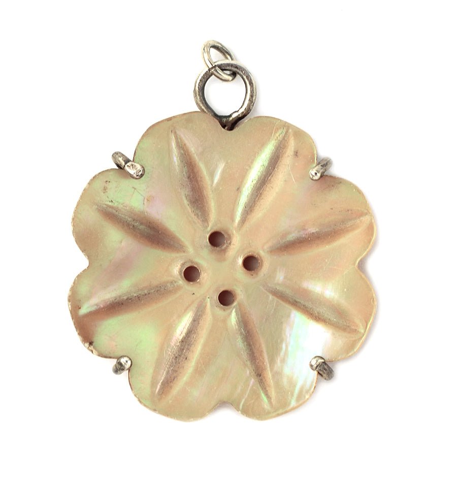 Antique Mother of Pearl Button - On U Jewelry