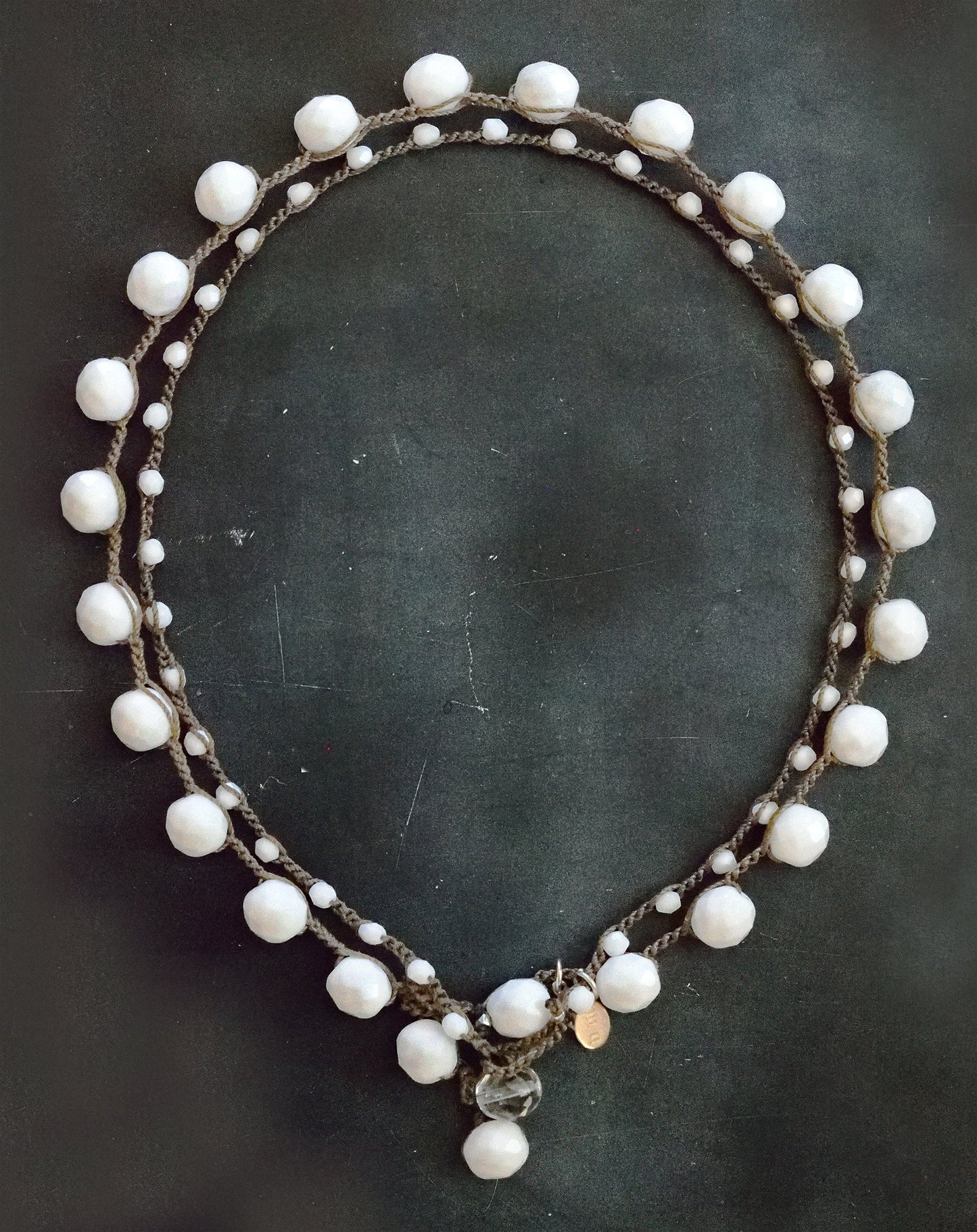 Bubble Necklace - White Chalk - On U Jewelry