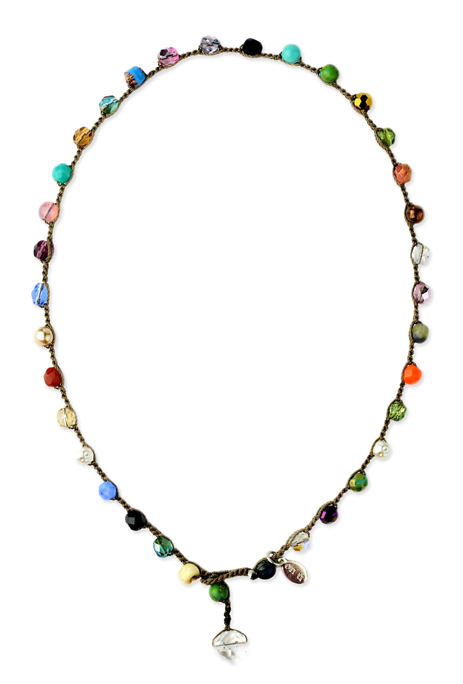 Dot Necklace - Multi - Large Bead - On U Jewelry