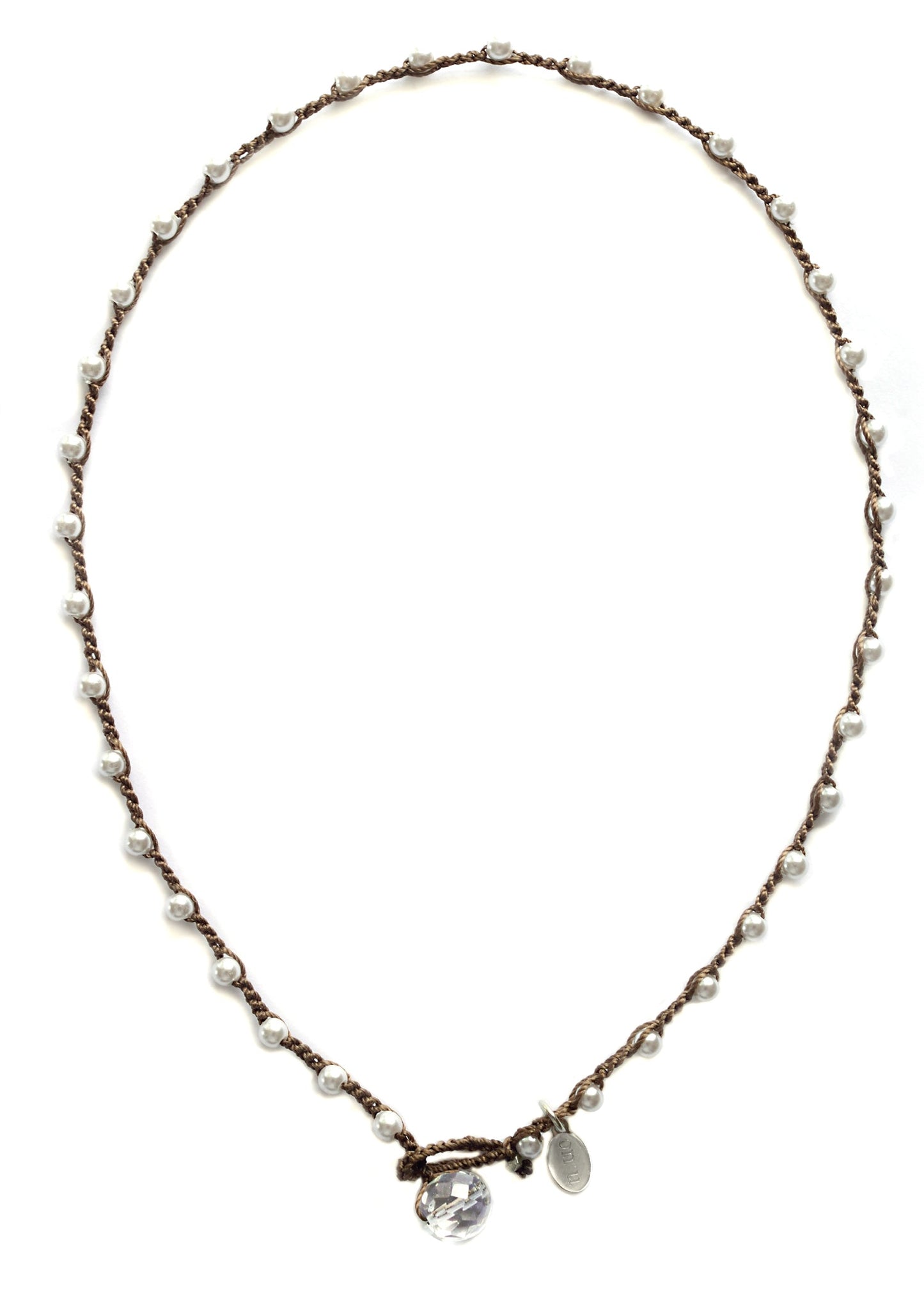 Dot Necklace- Vintage Faux Pearl - On U Jewelry