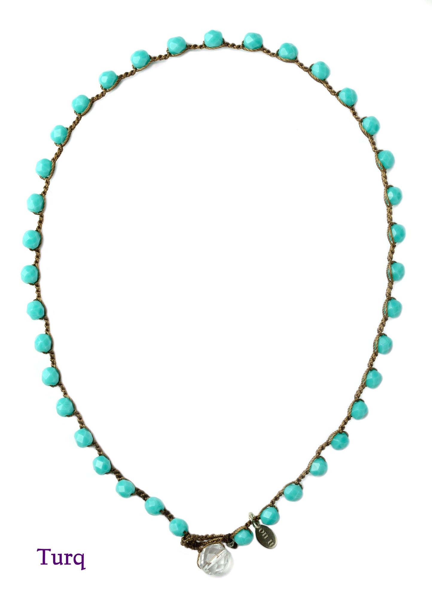 onujewelry.com - Large Bead Dot Necklace in Turquoise.  Designed, and created, by Donna Silvestri, On U Jewelry, Richmond, VA