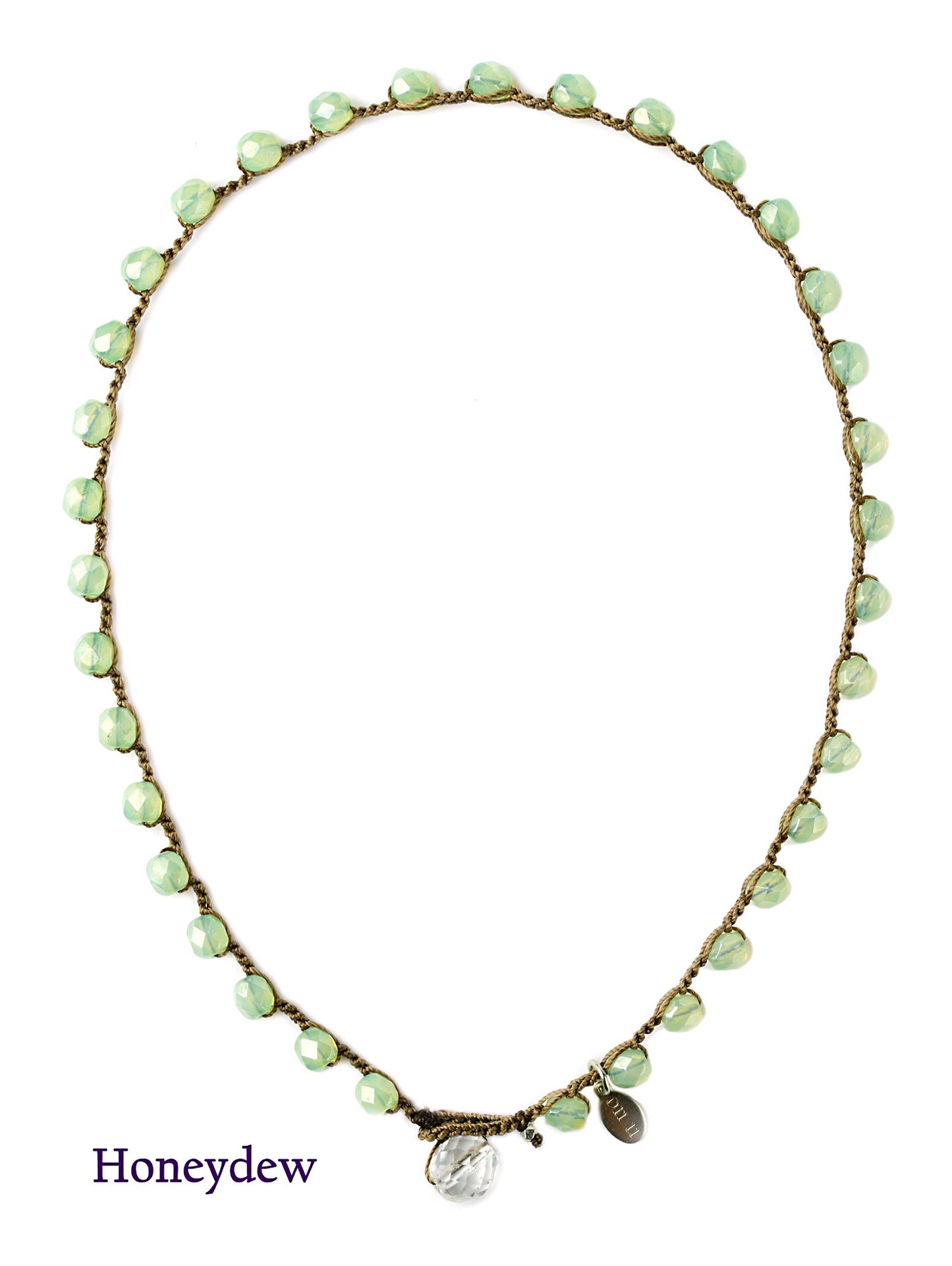 onujewelry.com - Large Bead Dot Necklace in Honeydew.  Designed, and created, by Donna Silvestri, On U Jewelry, Richmond, VA