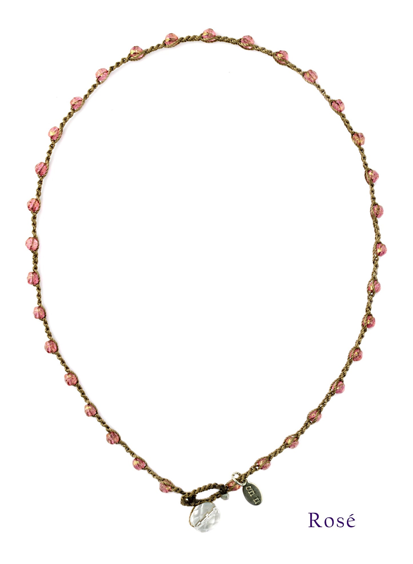 onujewelry.com - Small Bead Dot Necklace in Rose.  Designed, and created, by Donna Silvestri, On U Jewelry, Richmond, VA