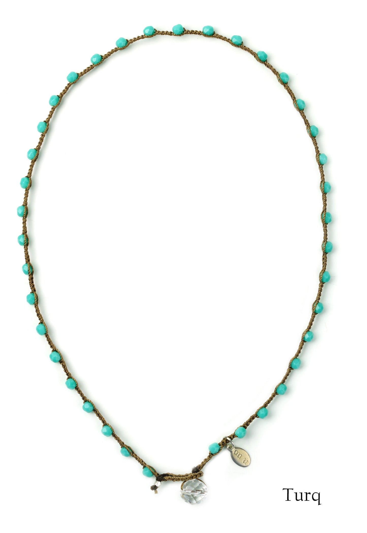 onujewelry.com - Small Bead Dot Necklace in Turquoise.  Designed, and created, by Donna Silvestri, On U Jewelry, Richmond, VA