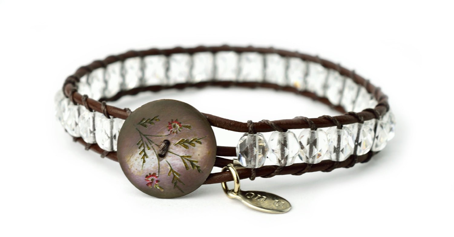 onujewelry.com - Hand-woven Gatsby bracelet created with crystal beads by Donna Silvestri, On U Jewelry, RIchmond, VA
