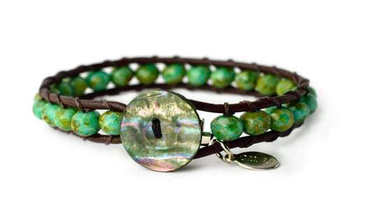 Gatsby - Mottled Green Turq - On U Jewelry