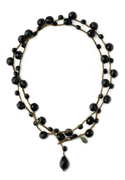 onujewelry.com - Michelle Necklace in Black.  Created by Donna Silvestri, On U Jewelry, Richmond, VA