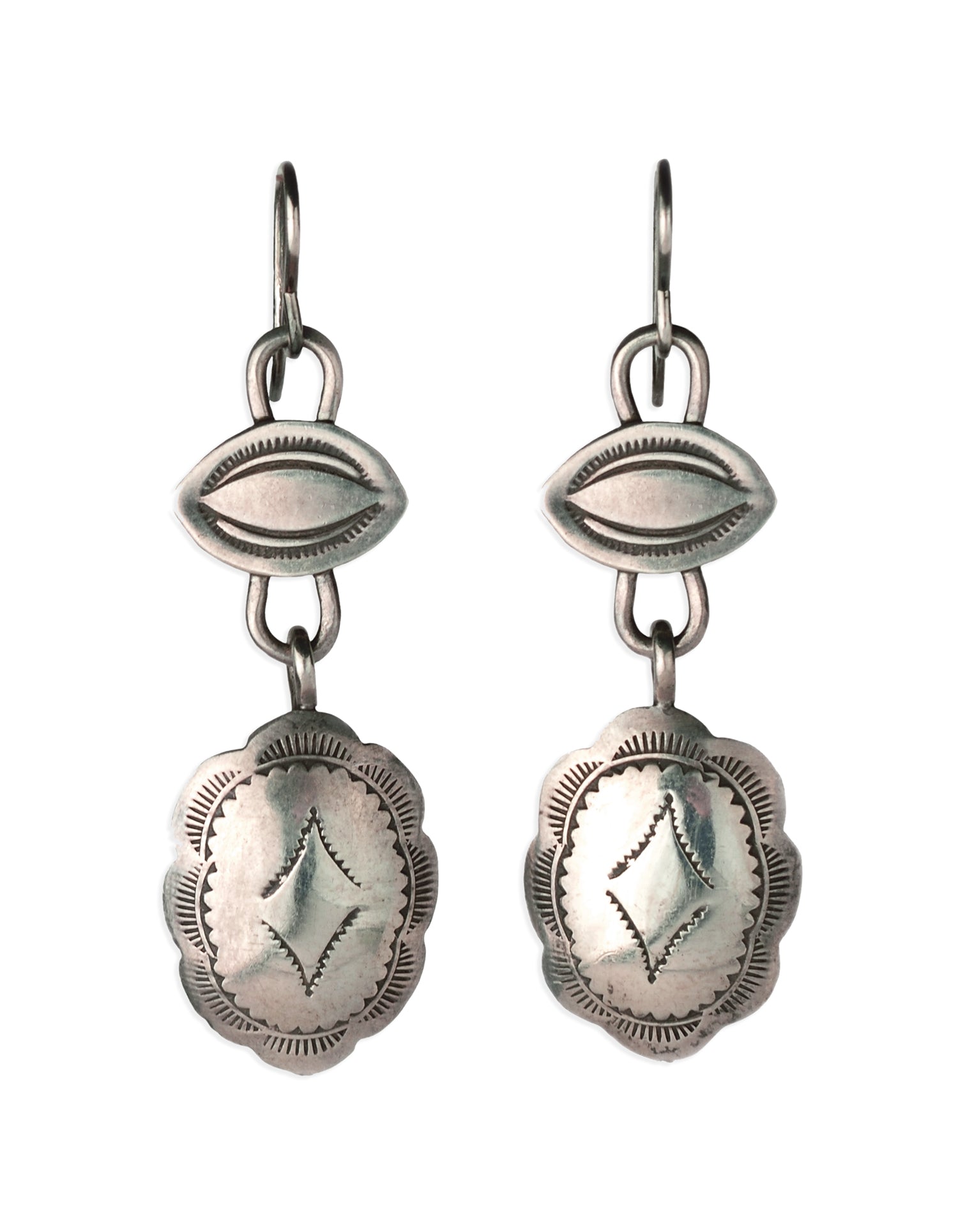 Navajo Silver Double Drops - On U Jewelry
