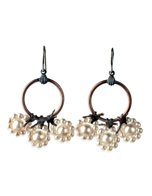 onujewelry.com - Pearl Flower earrings by Donna Silvestri, On U Jewelry, Richmond, VA