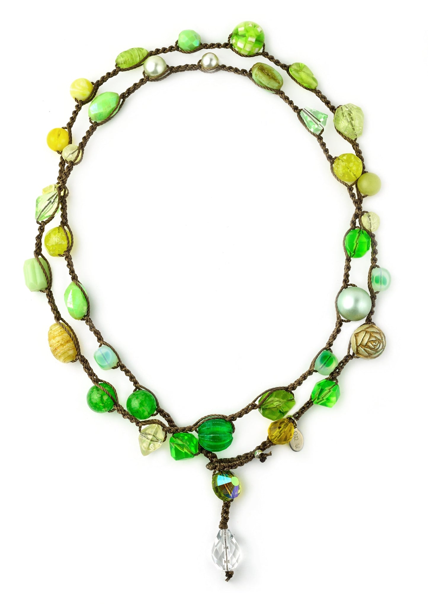 onujewelry.com - Spring Fling Necklace - Greens Version.  Created by Donna Silvestri, On U Jewelry, Richmond, VA