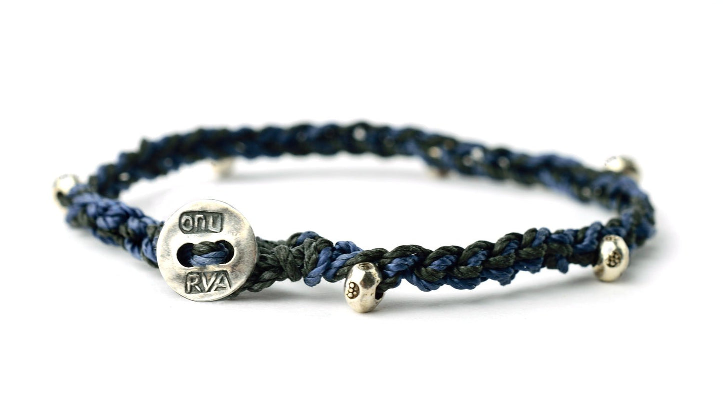 onujewelry.com - Trace Bracelet in Night Sky Blue and Charcoal created by Donna Silvestri, On U Jewelry, Richmond, VA